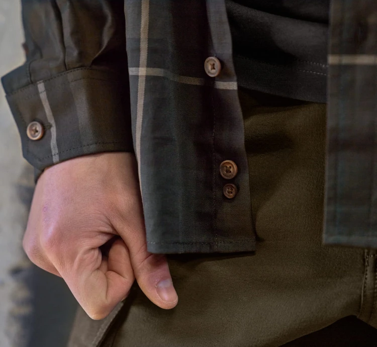 Koszula Härkila Akse L/S - Shadow Brown Check