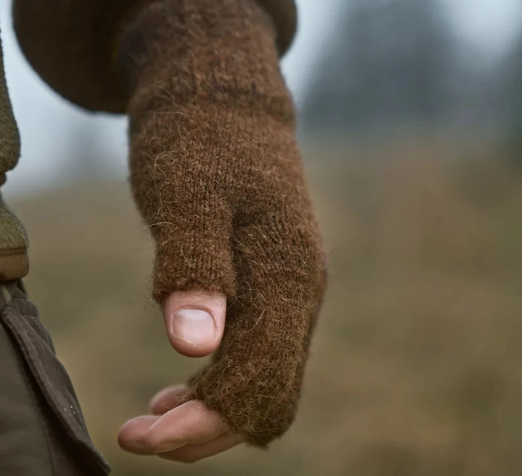 Rękawiczki z półpalcami Härkila Alpacka - Pinecone Brown
