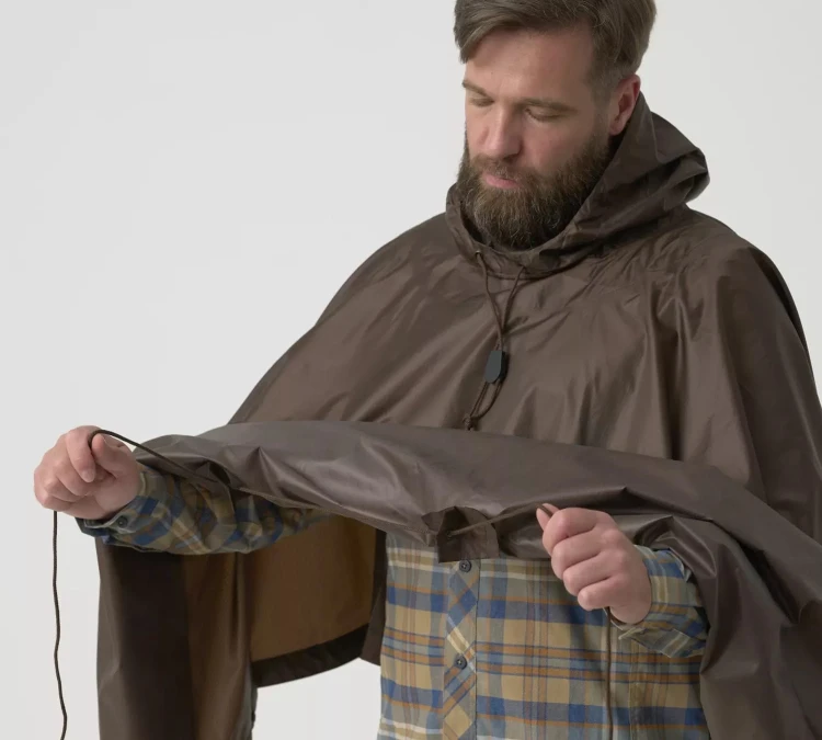 Poncho Helikon U.S. Model RipStop - PL Woodland (PO-MUS-PO-04)