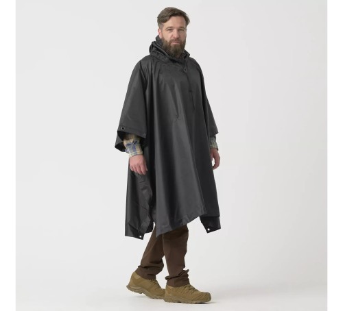 Poncho Helikon U.S. Model RipStop - Czarny (PO-MUS-PO-01)