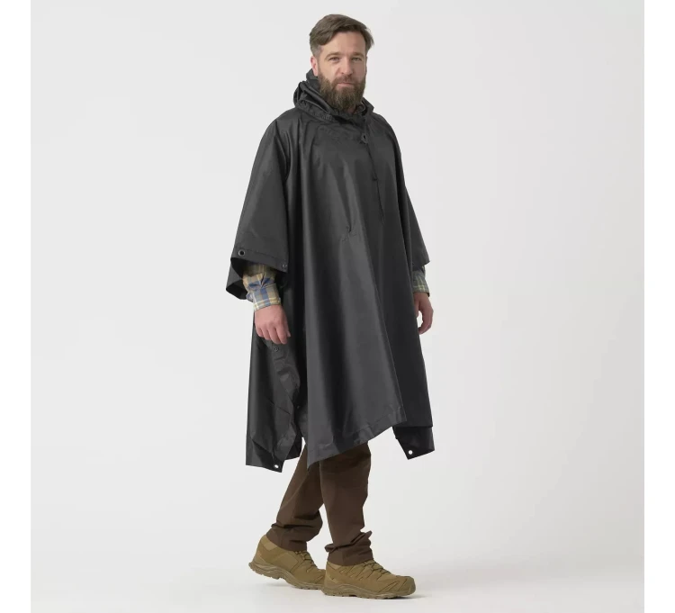 Poncho Helikon U.S. Model RipStop - Czarny (PO-MUS-PO-01)