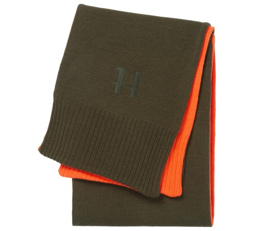 Szalik dwustronny Härkila Reversible Scarf - Willow Green;Orange (1).jpg