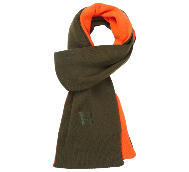 Szalik dwustronny Härkila Reversible Scarf - Willow Green/Orange