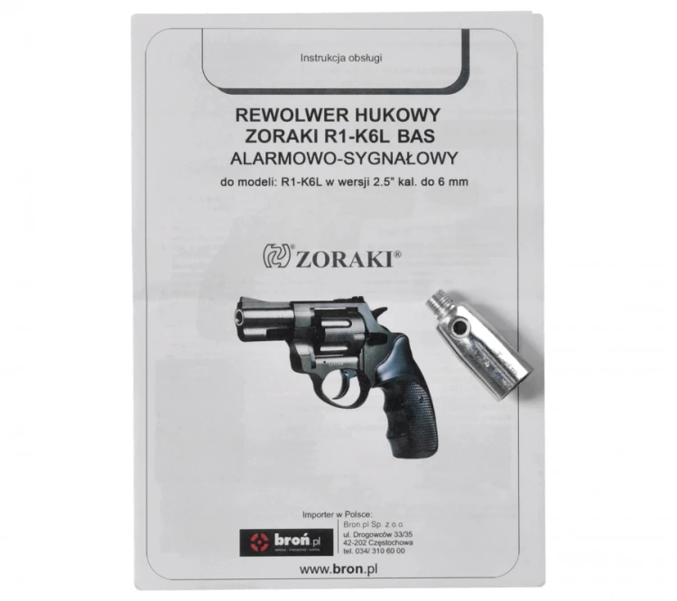 Rewolwer hukowy BAS Zoraki R1-K6L 2,5"' Black kal.6mm Long
