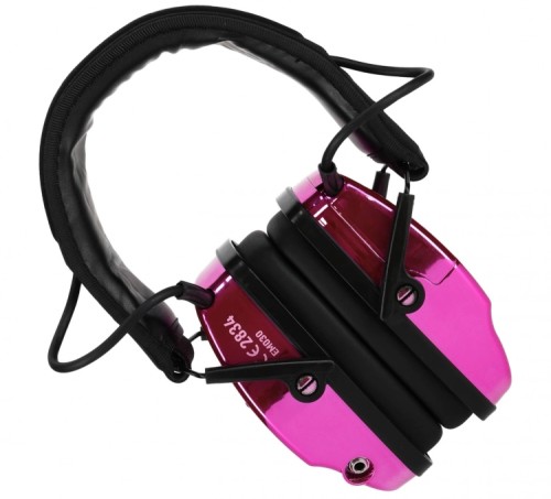 Ochronniki słuchu aktywne RealHunter ProSHOT BT - Devil Pink