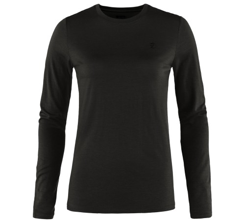 Koszulka damska Fjällräven Abisko Wool L/S 84102 - Black (550)