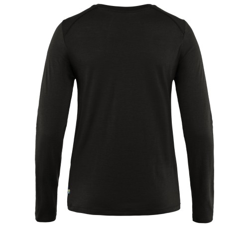 Koszulka damska Fjällräven Abisko Wool L/S 84102 - Black (550)