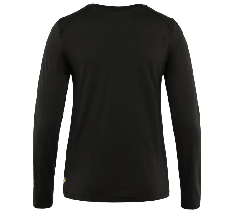 Koszulka damska Fjällräven Abisko Wool L/S 84102 - Black (550)
