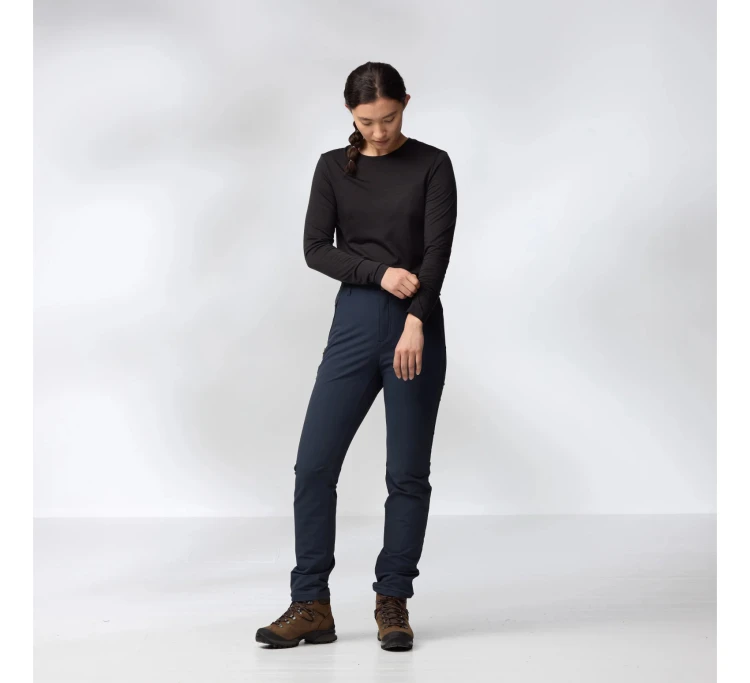 Koszulka damska Fjällräven Abisko Wool L/S 84102 - Black (550)