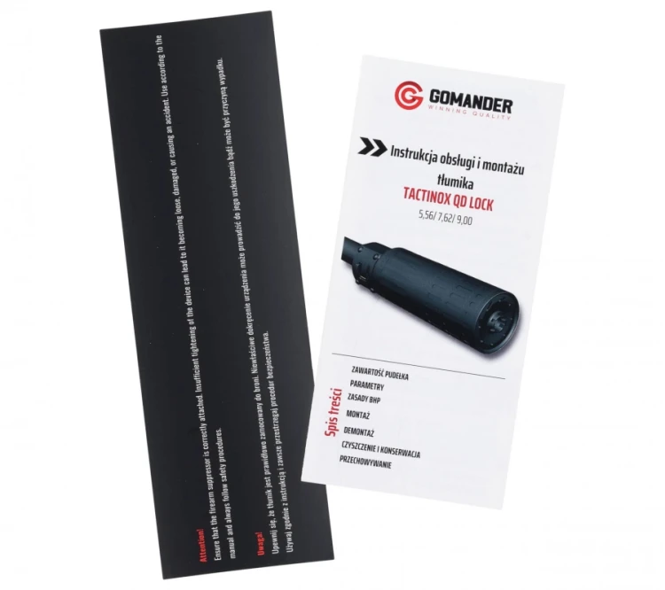 Tłumik Gomander TACTINOX 7,62 QD-LOCK L - Black (TB0.9651)