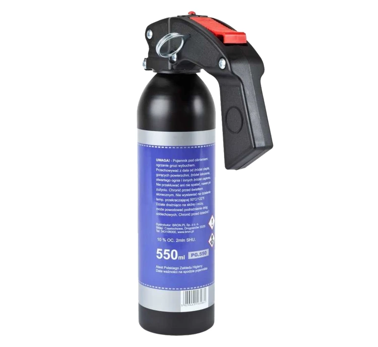 Gaz pieprzowy gaśnica Police Perfect Guard 2mln SHU, 10% OC - żel stożek - 550 ml