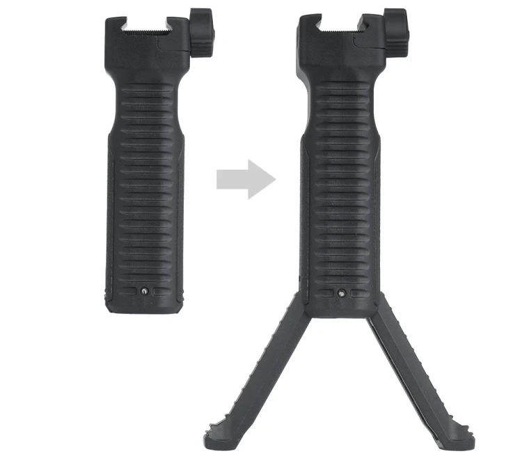 Chwyt przedni z dwójnogiem Strike Industries - Picatinny - Czarny - (SI-AR-BIPOD)