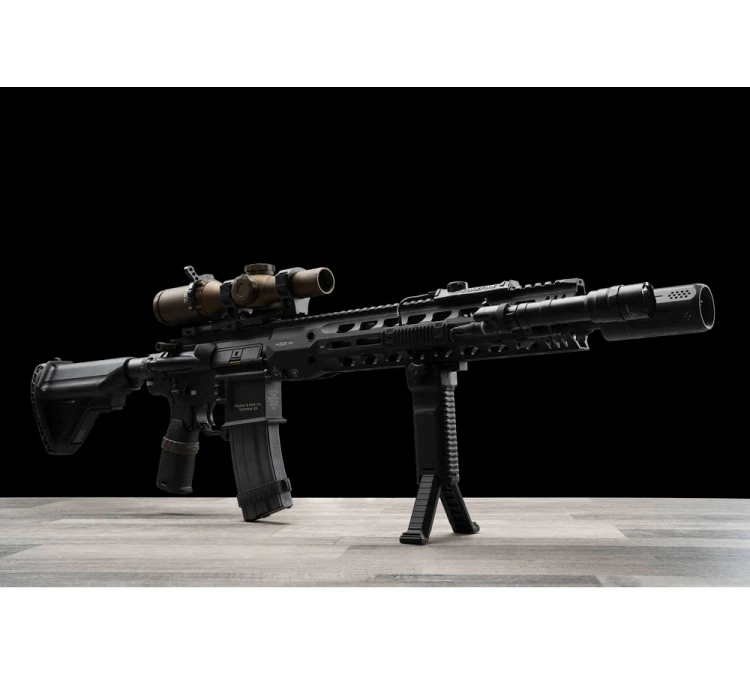 Chwyt przedni z dwójnogiem Strike Industries - Picatinny - Czarny - (SI-AR-BIPOD)