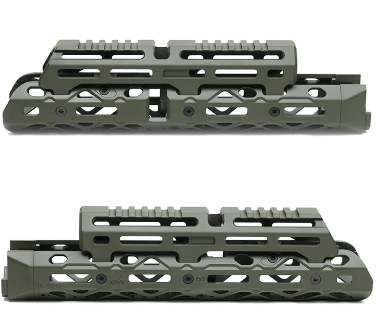 Łoże aluminiowe M-LOK do AK KRUK - średnie, długa nakładka rury gazowej - OD Green (CRC-1U020B-ODG)