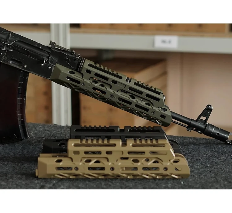 Łoże aluminiowe M-LOK do AK KRUK - średnie, długa nakładka rury gazowej - OD Green (CRC-1U020B-ODG)