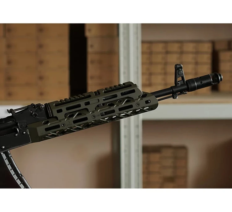 Łoże aluminiowe M-LOK do AK KRUK - średnie, długa nakładka rury gazowej - OD Green (CRC-1U020B-ODG)