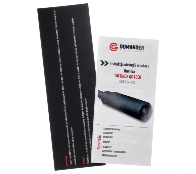 Tłumik Gomander TACTINOX 5,56 QD-LOCK L - Black (TB0.9650)