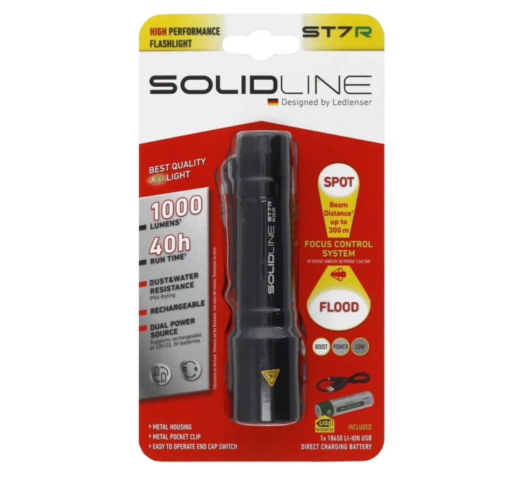 Latarka Ledlenser Solidine ST7R Black - 1000lm