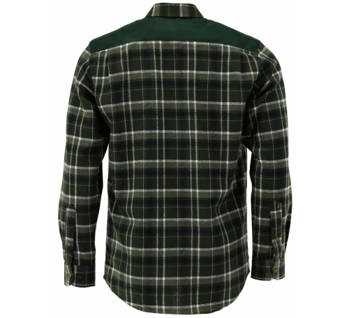 Koszula flanelowa z patkami Tom Collins 410000-4220 - Oliwkowy