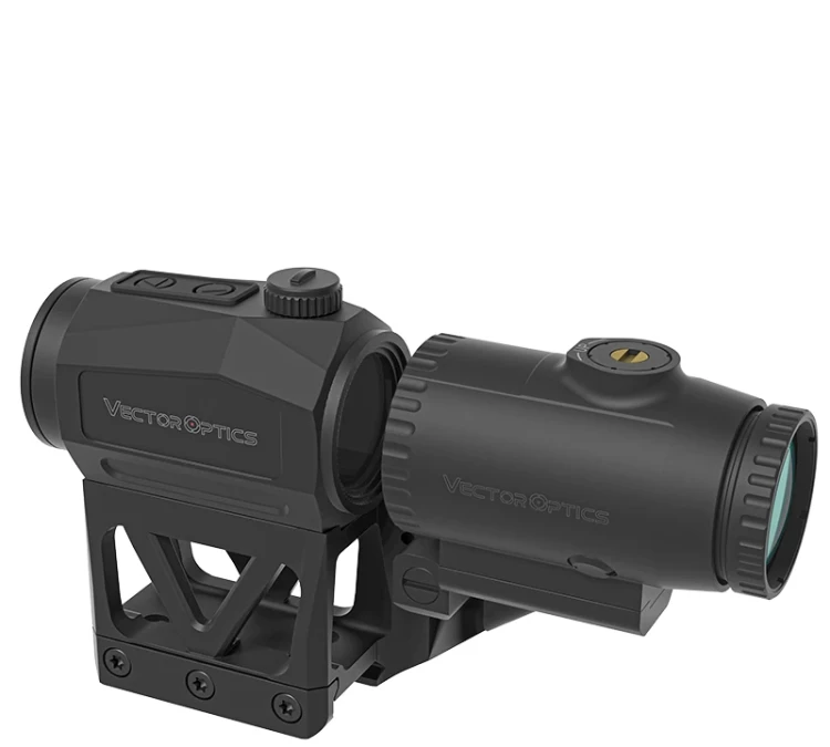 Zestaw Vector Optics - Kolimator Scrapper 1x25 MRT + Powiększalnik Paragon 3x + Montaż Picatinny - SCRMMK-01