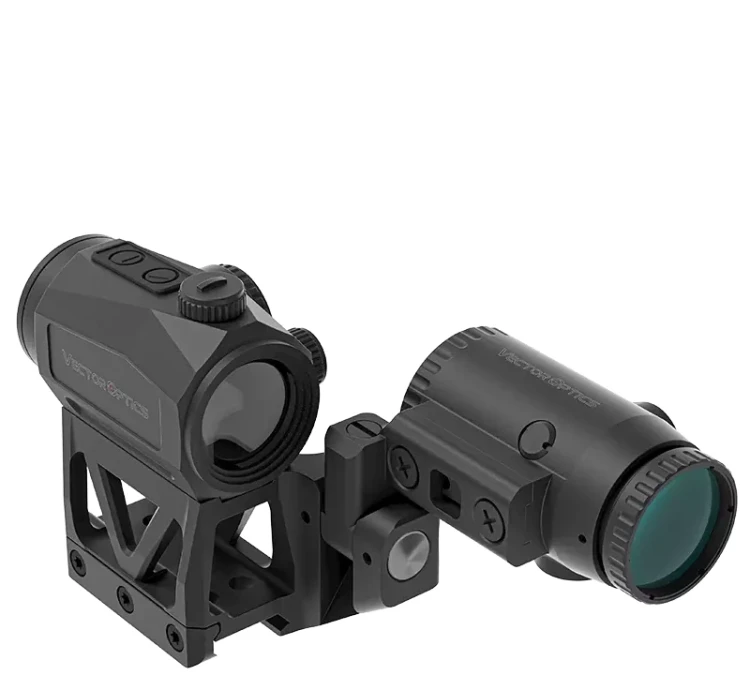 Zestaw Vector Optics - Kolimator Scrapper 1x25 MRT + Powiększalnik Paragon 3x + Montaż Picatinny - SCRMMK-01