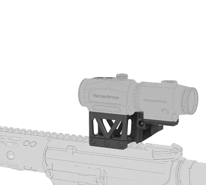 Montaż wysoki 1-częściowy do kolimatora/powiększalnika Vector Optics - 21mm Picatinny - (XASR-RM02)