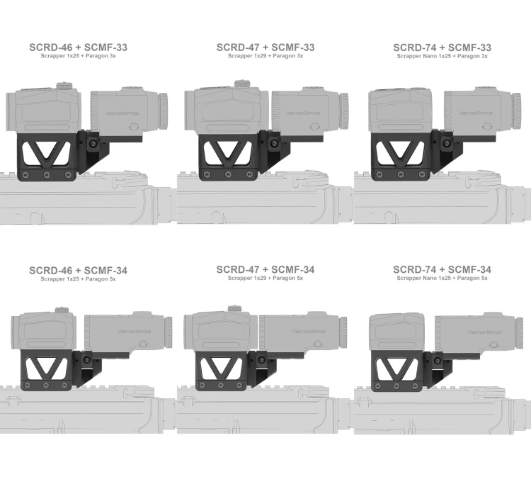 Montaż wysoki 1-częściowy do kolimatora/powiększalnika Vector Optics - 21mm Picatinny - (XASR-RM02)