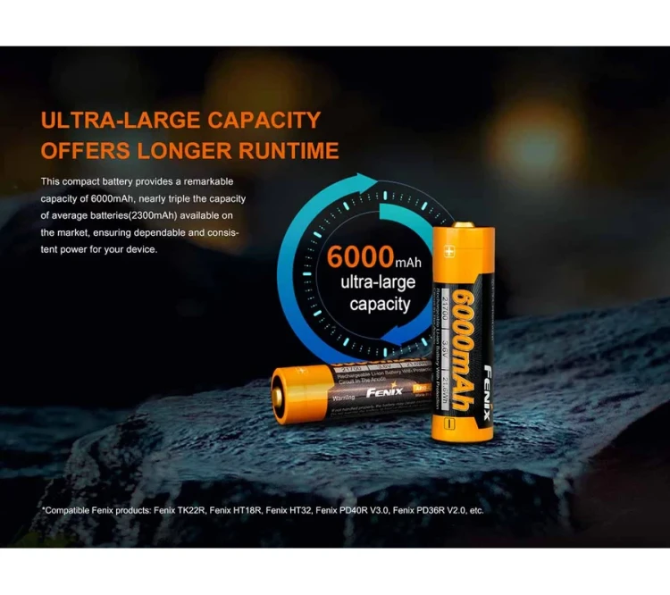 Akumulator Li-Ion 21700 3,6V Fenix ARB-L21 (6000 mAh)