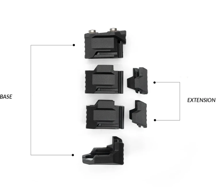 Chwyt przedni Strike Industries Stacked Angled CMS M-LOK - Czarny - (SI-AR-CMS-SAF)