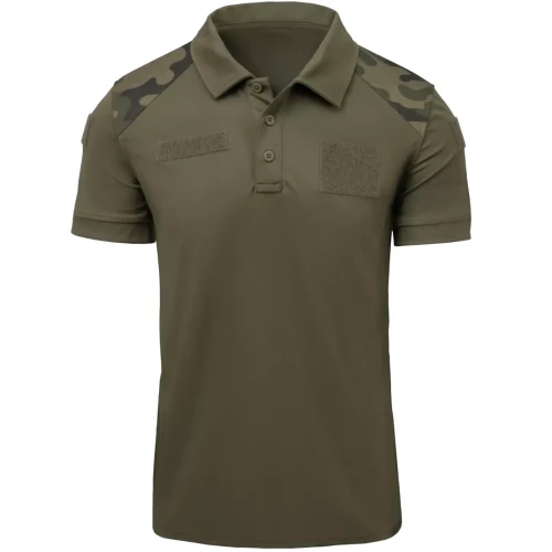 Koszulka wojskowa Helikon Polo Military TopCool Lite - Olive Green/PL Woodland (PD-MTR-TL-18)
