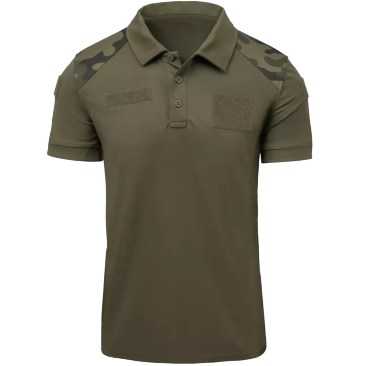 Koszulka wojskowa Helikon Polo Military TopCool Lite - Olive Green/PL Woodland (PD-MTR-TL-18)