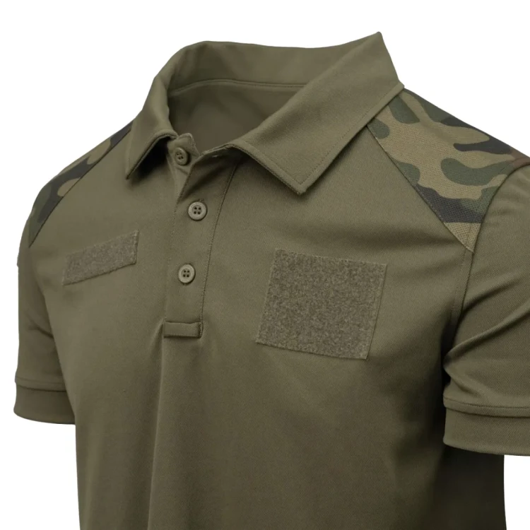 Koszulka wojskowa Helikon Polo Military TopCool Lite - Olive Green/PL Woodland (PD-MTR-TL-18)