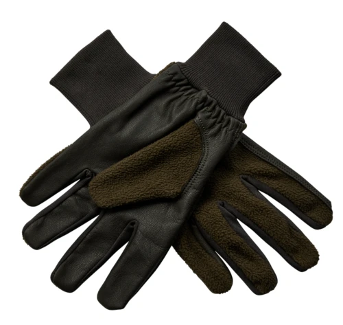 Rękawice Deerhunter Fleece Gloves w/ Leather 8761 - Art Green