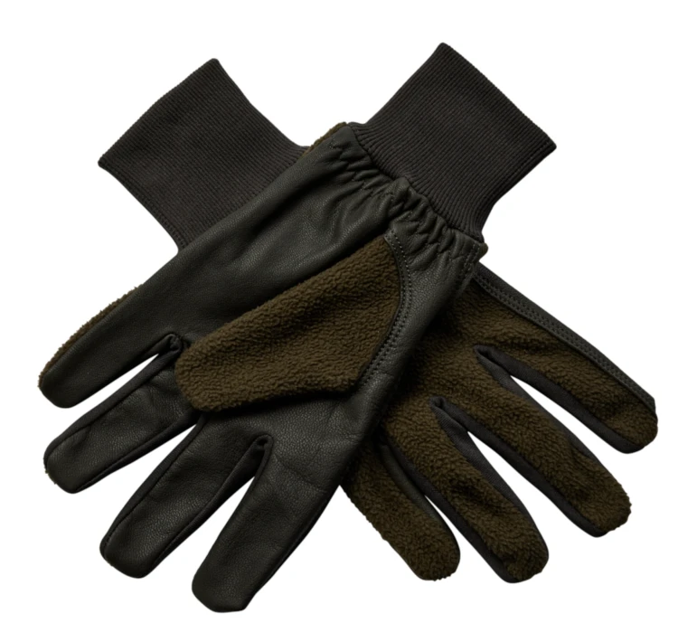 Rękawice Deerhunter Fleece Gloves w/ Leather 8761 - Art Green