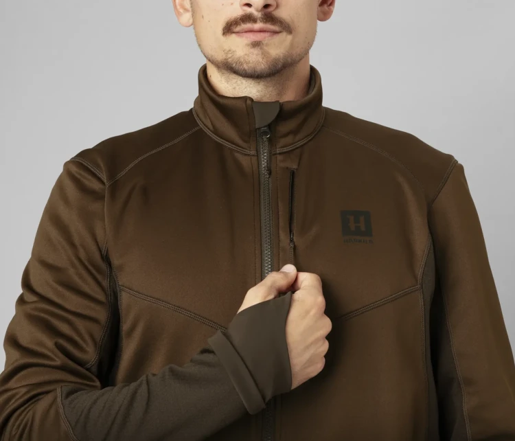 Bluza Härkila Scandinavian Fleece - Willow Green/Deep Brown