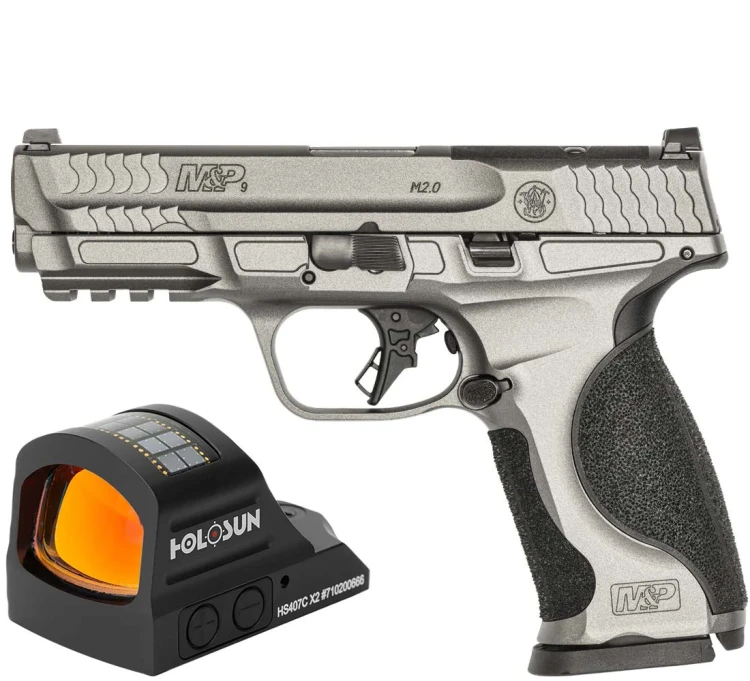 Pistolet Smith &amp; Wesson M&amp;P9 M2.0 Metal 4,25" kal.9x19 mm (13971) + kolimator HOLOSUN HS407C