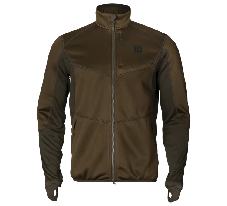 Bluza Härkila Scandinavian Fleece - Willow Green/Deep Brown
