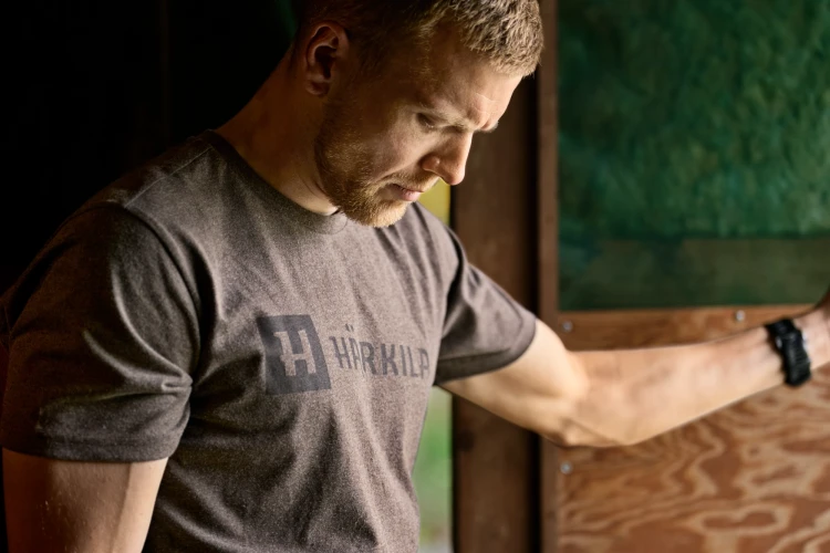 Koszulka Härkila Indentity S/S - Brown Melange