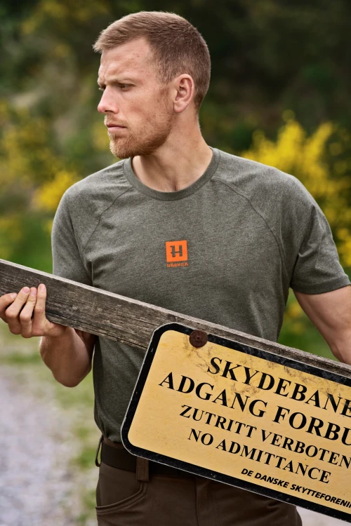 Koszulka Härkila Instinct S/S - Green Melange