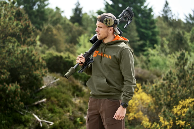 Bluza Härkila Identity Hoodie - Grape Leaf/ Mandarin Orange