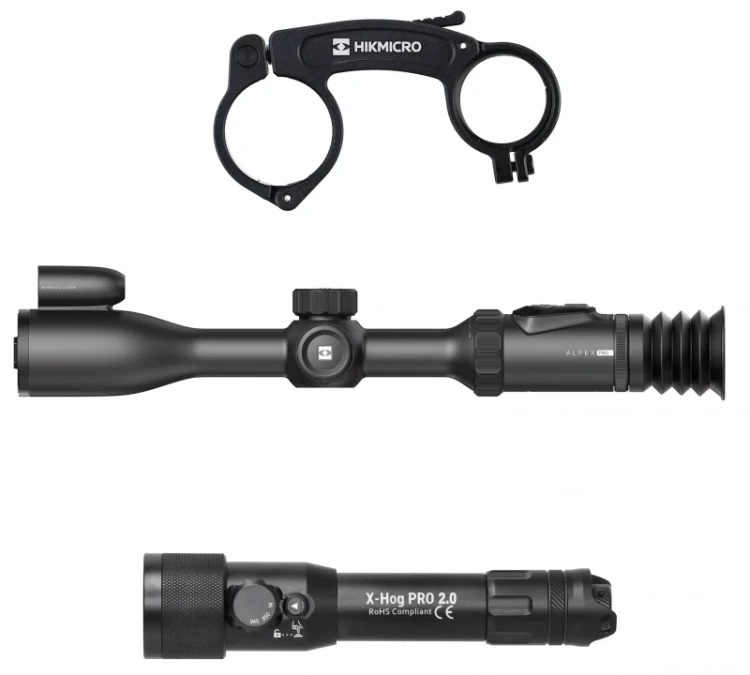 Celownik noktowizyjny HIKMICRO Alpex Pro LRF A50PL + iluminator X-HOG Pro v2 940/850 nm