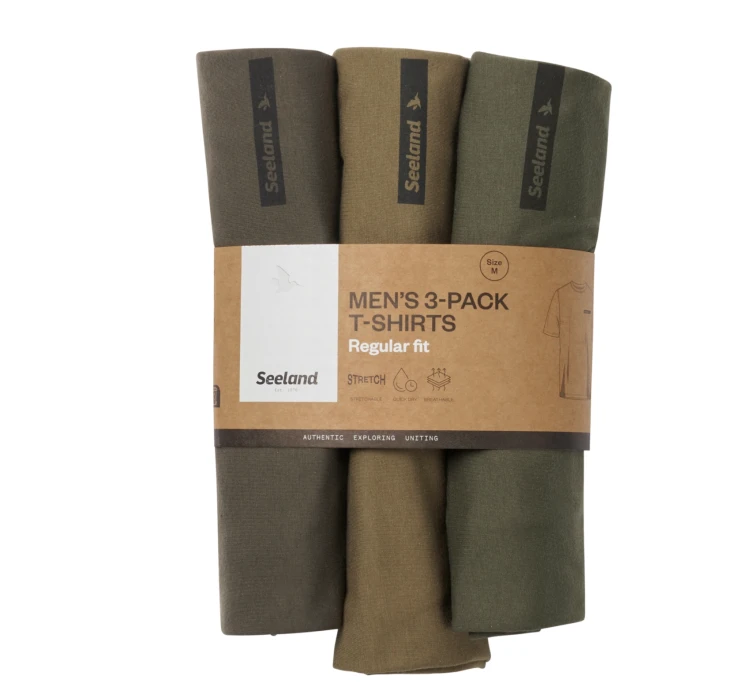 Koszulki Seeland (3-pack) - Pine Green/Military Olive/Grape Leaf