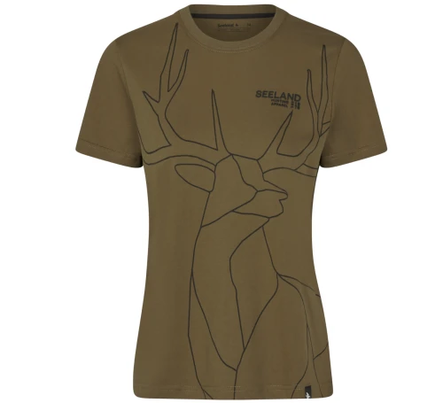Koszulka damska Seeland Deer On Line - Military Olive