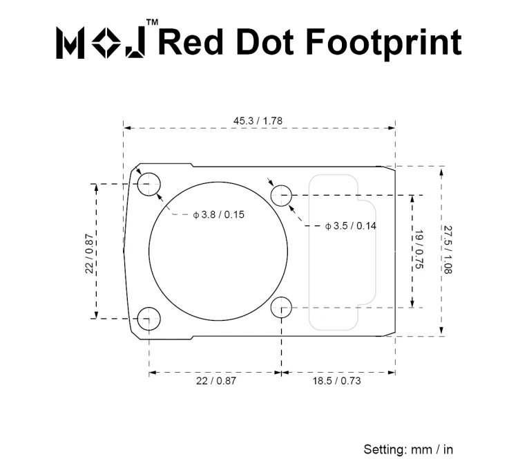 Montaż Vector Optics VAS Red Dot Adapter do kolimatora - MOJ - SCRA-MOJ1