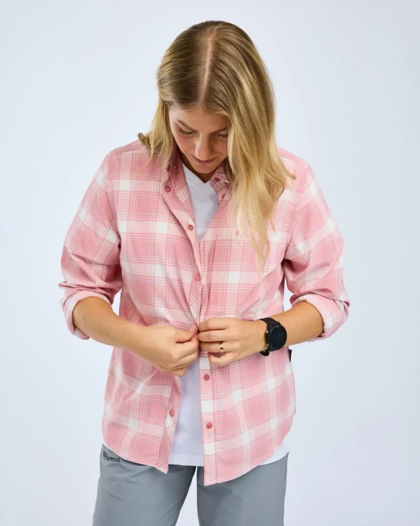 Koszula damska Pinewood Abisko Trekking InsectSafe 3222 - L.Pink/White
