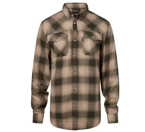 Koszula flanelowa Pinewood Finnveden Forest 5370 - Olive/Dark Green