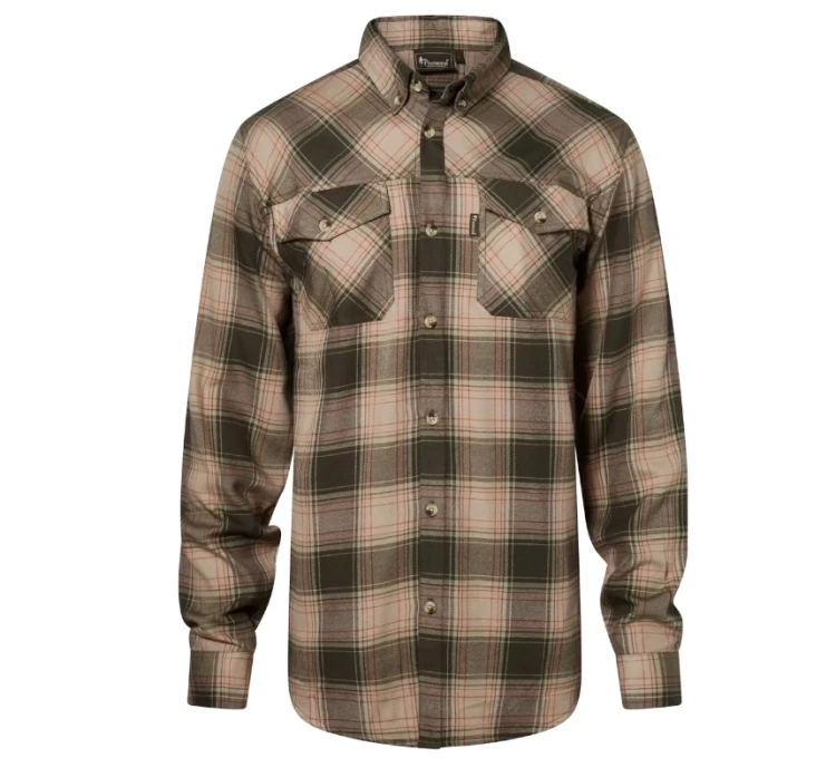 Koszula flanelowa Pinewood Finnveden Forest 5370 - Olive/Dark Green