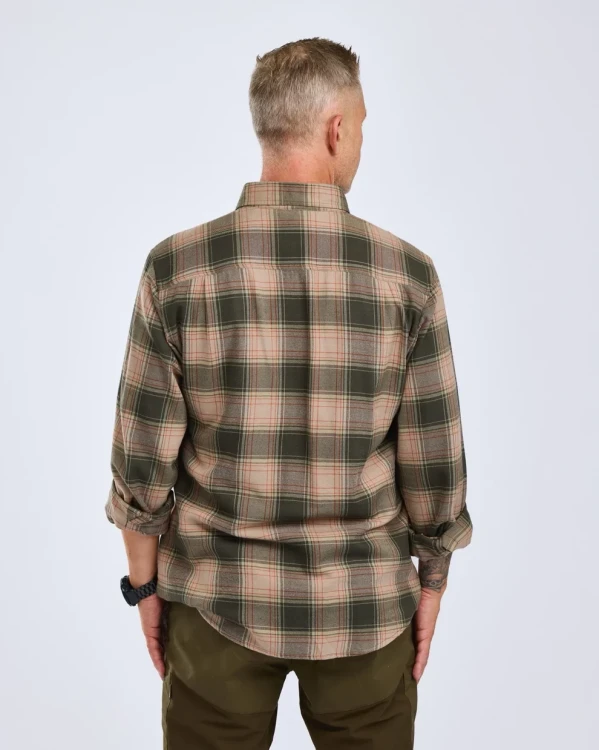 Koszula flanelowa Pinewood Finnveden Forest 5370 - Olive/Dark Green