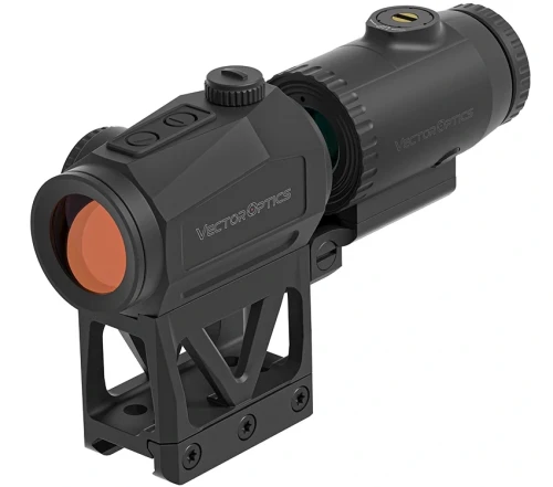 Zestaw Vector Optics - Kolimator Scrapper 1x25 MRT + Powiększalnik Paragon 3x + Montaż Picatinny - SCRMMK-01