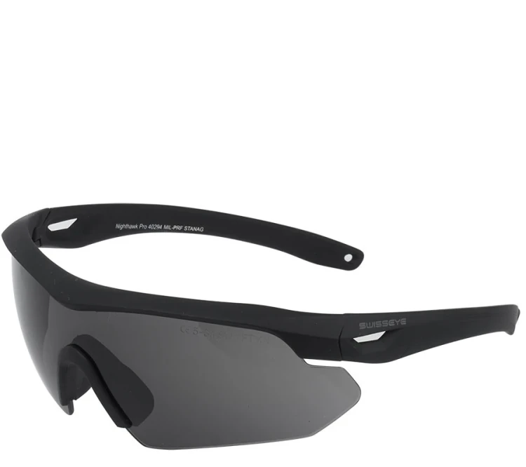 Okulary balistyczne Swiss Eye Nighthawk Pro z zestawem wizjerów - Czarny - 40294